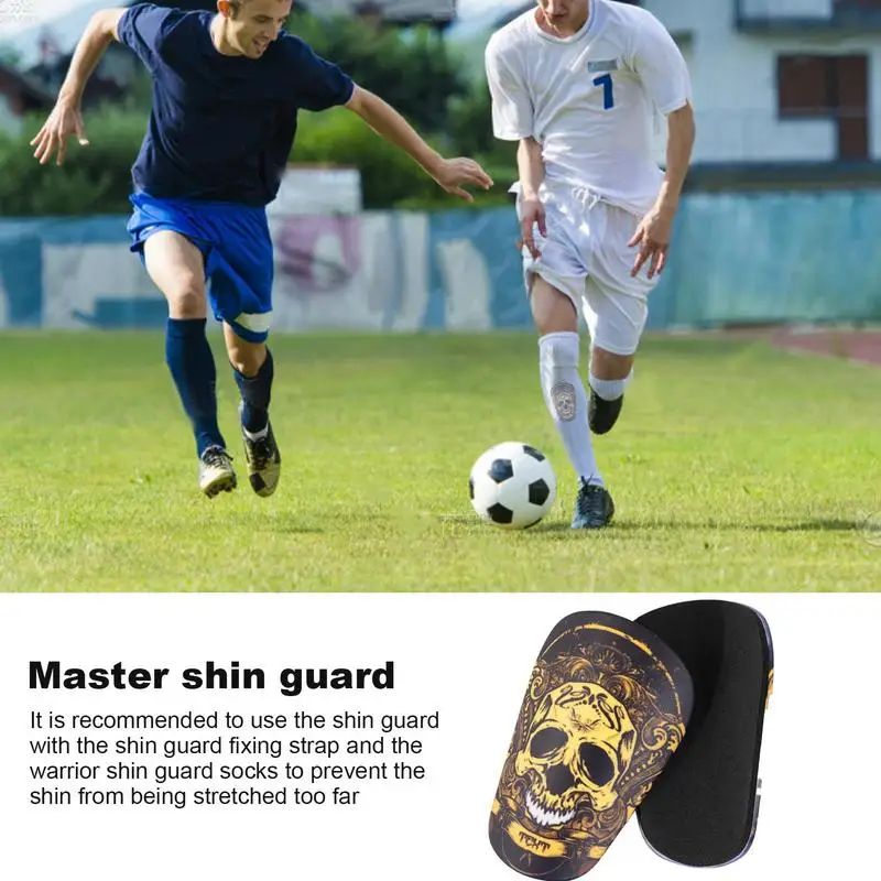 Small Shin Guards Soft Stylish Breathable Shin Guards 2 PCS Protective Knee Protectors With Skull Pattern For Skateboard Cycling