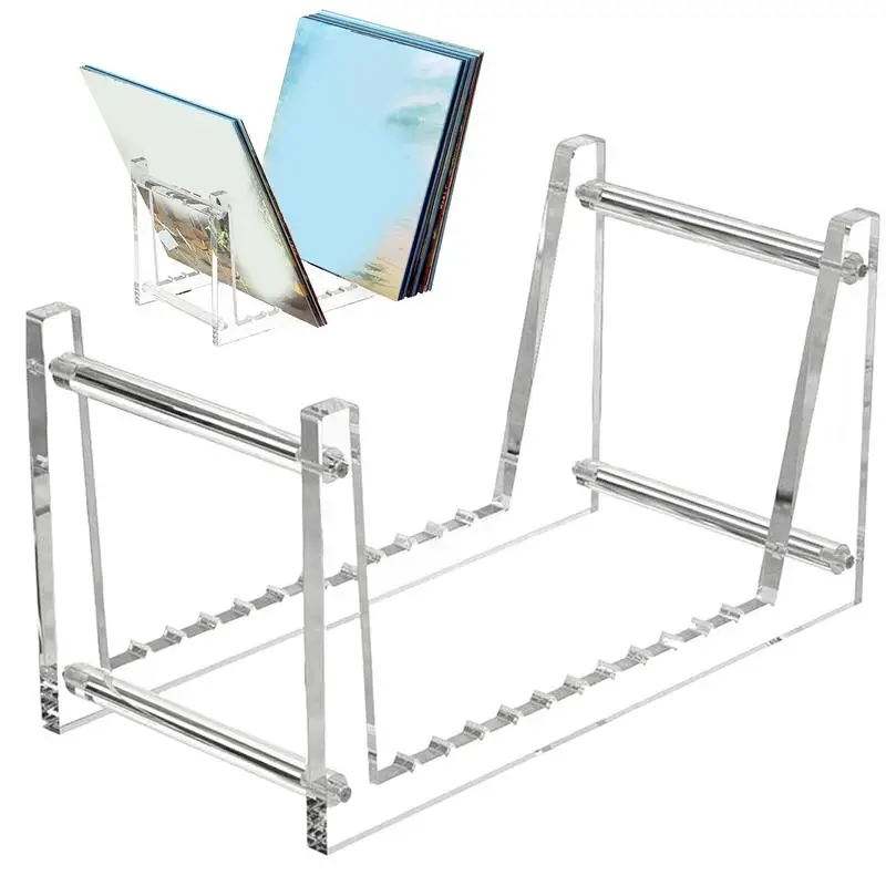 

Record Holder Acrylic File Holder Records Organizer Rack Holds Up To 30 LPs Record Display Holder For Book Files Albums