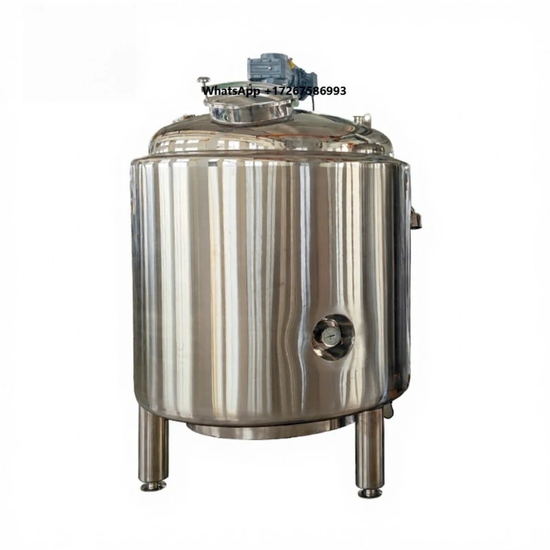 100L 300L 500L 1000L Stainless Steel Electric Heating Mixing Tank Holding Tank With Agitator