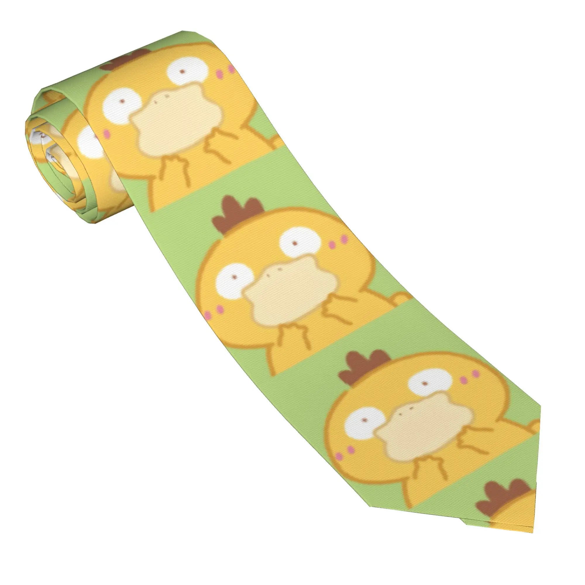 Psyducks Kawaii Necktie Unisex Silk Polyester 8 cm Narrow Neck Ties Poke-Mon Cartoon for Mens Suits Accessories Cravat Wedding