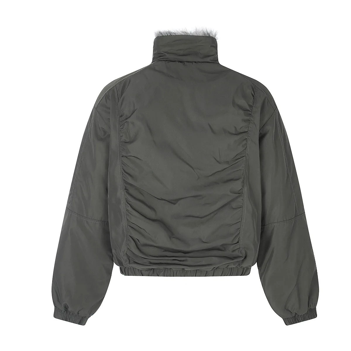 MWJLPWQ Winter Fleece-Lined Cotton Jacket Men's Retro Button Design American Street Long Sleeve Stand Collar Quilted Tops 21367