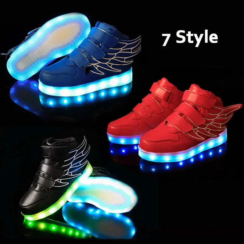 Size 25-37 Children Glowing Sneakers Kid Luminous Sneakers with Luminous Sole Lighted Shoes for Boys Girls Led Sneakers