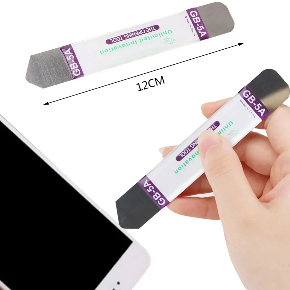 Kit de ferramentas de reparo para celular, removedor de cola de tela quebrada com lâmina suave de metal e espátula chata, 2 unidades