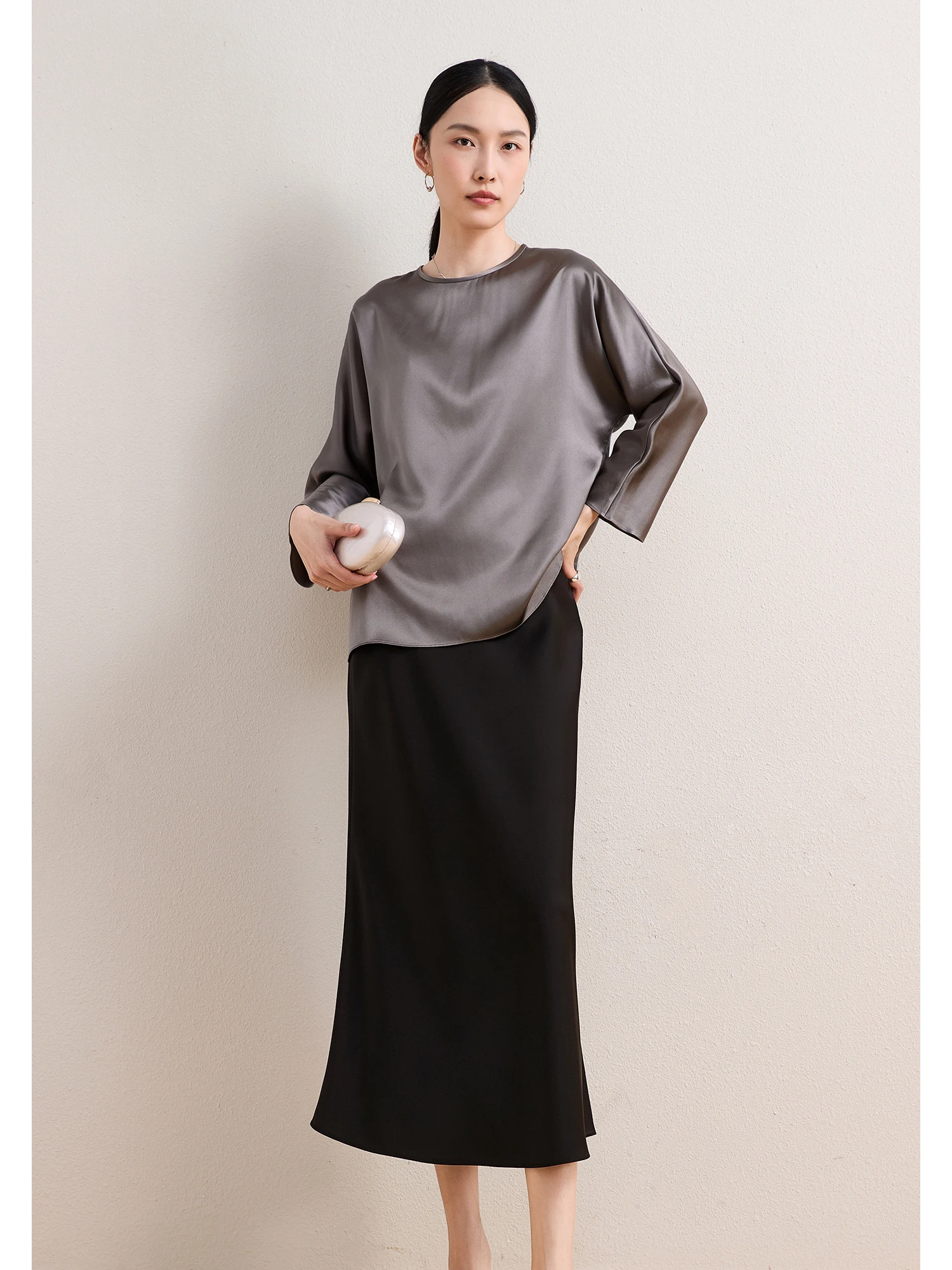 

Шелковая блузка ChangDX с атласной поверхностью, свободного кроя, с жемчужным отливом, высококачественная, перламутровая, для повседневной носки