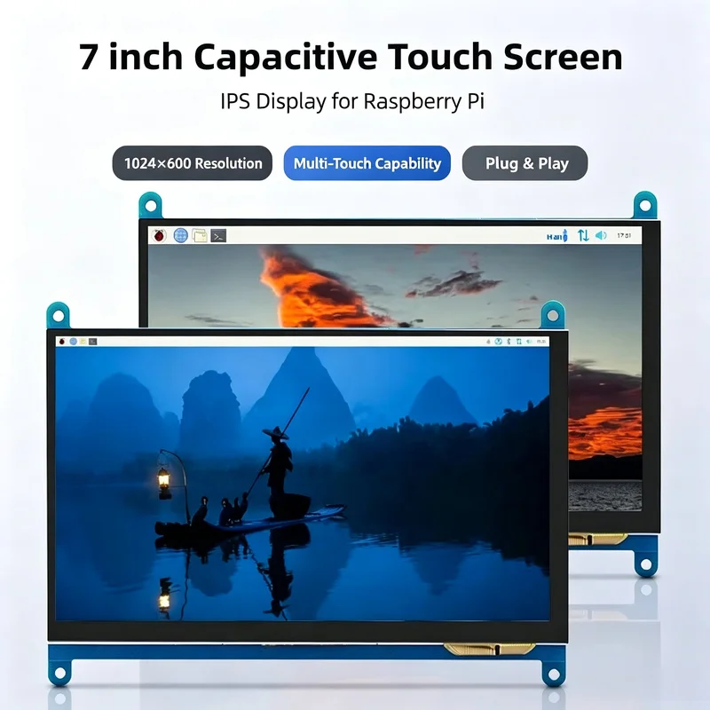.0 Inch Screen 1024x600-Compatible LCD Display Optional Acrylic Holder Raspberry Pi Orange Pi PC Secondary Screen
