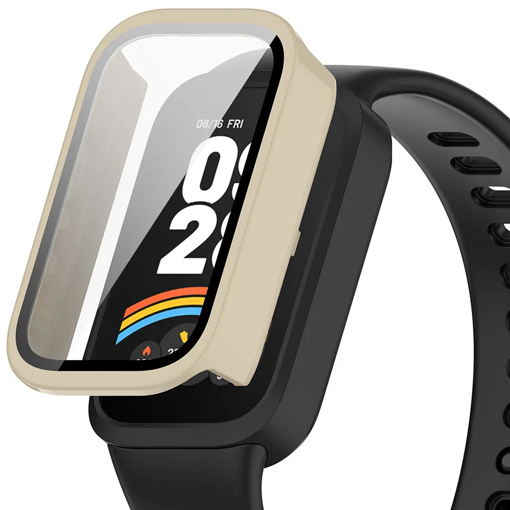 Xiaomi用の強化ガラス携帯電話ケース,画面保護,バンパーシェル,Redmi Band 3, Mi Band 9,アクティブなスマートウォッチバンド