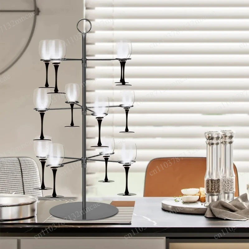 Modern Light Luxury Wine Glass Holder European Style Household Display Rack Champagne Red Wine Goblet Storage Decor Ornament