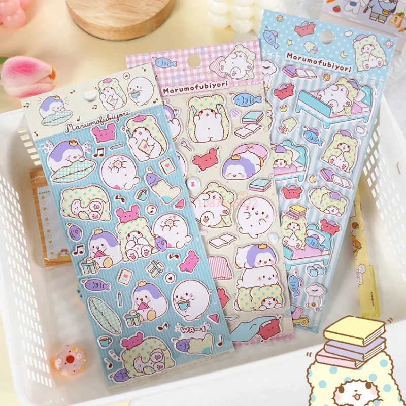 

Набор из 4 шт. 3D-наклеек Kawaii с медведем и сакурой для девочек: креативные стикеры для телефона, декор для камеры, детская игрушка-награда