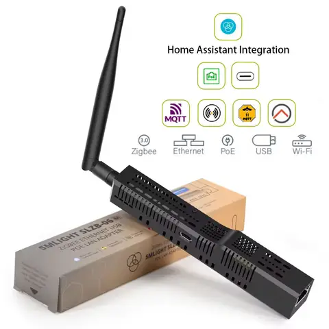 SMLIGHT SLZB-06MU Zigbee 3.0 to Ethernet,USB,and WiFi Gateway Coordinator with PoE,works with Zigbee2MQTT,Home Assistant,ZHA