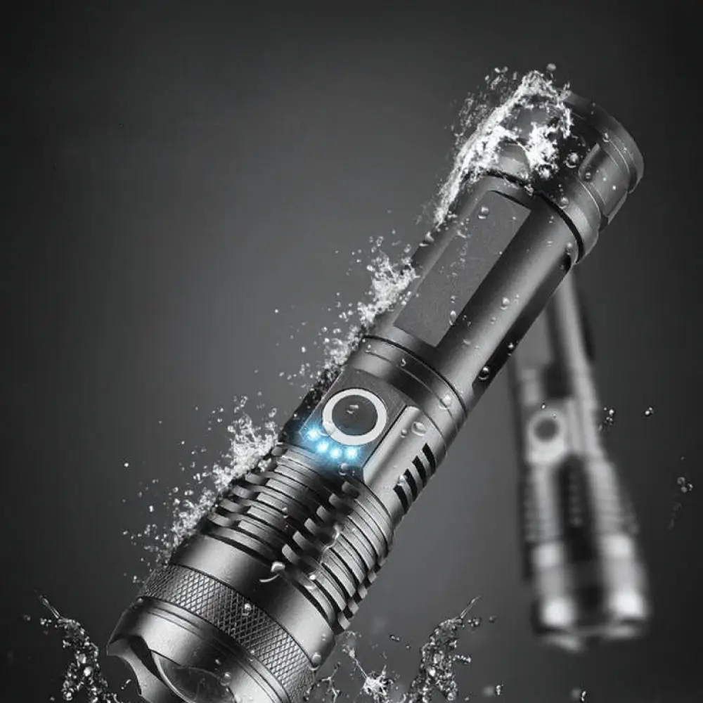 Professional Tactical Flashlight Aluminum Alloy Led Torch High Brightness Zoomable Light For Night Fishing Camping Patrol Search