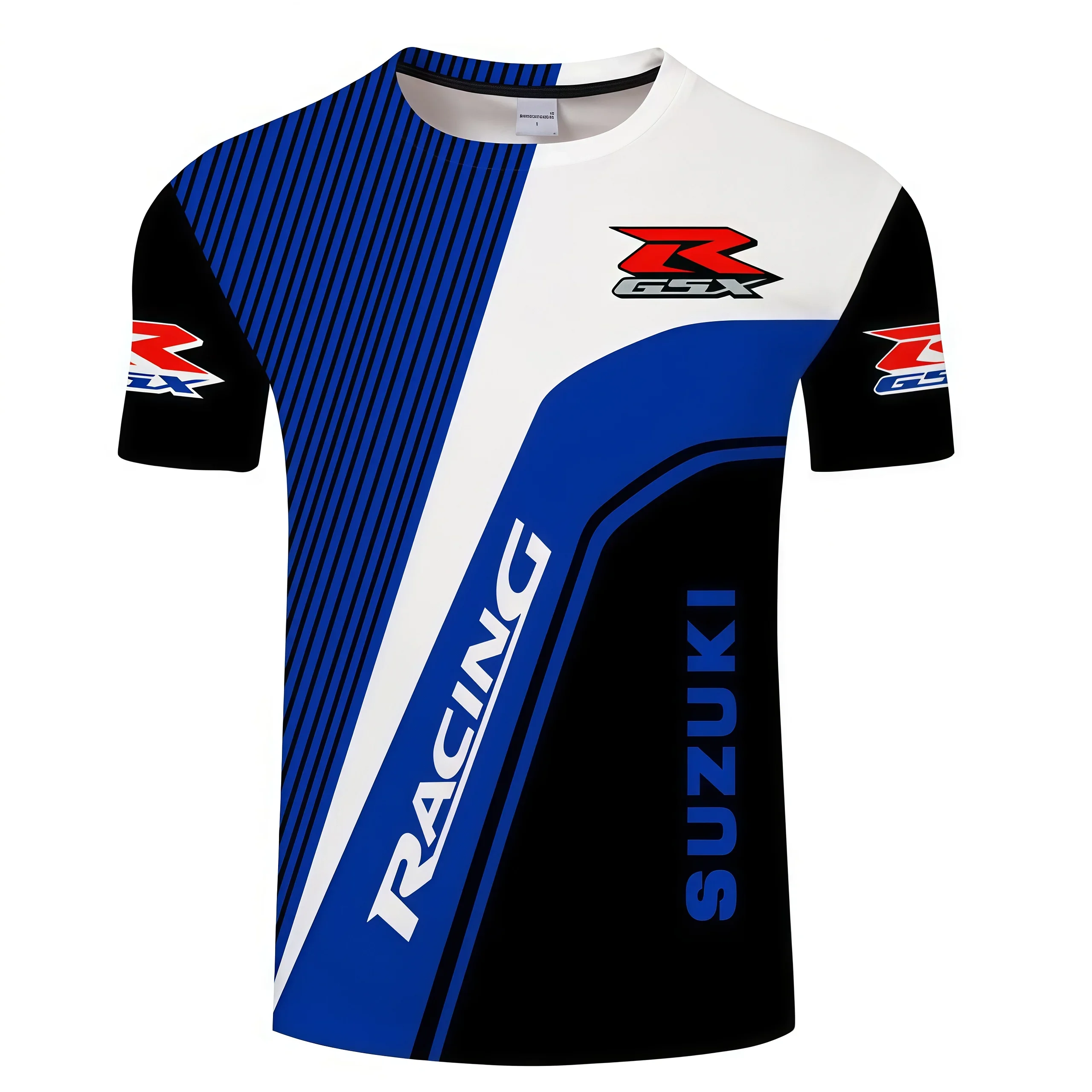

Suzuki brand men's3Dprinted short-sleeved T-shirt motorcycle racing team uniform breathable quick-drying high-quality summer top