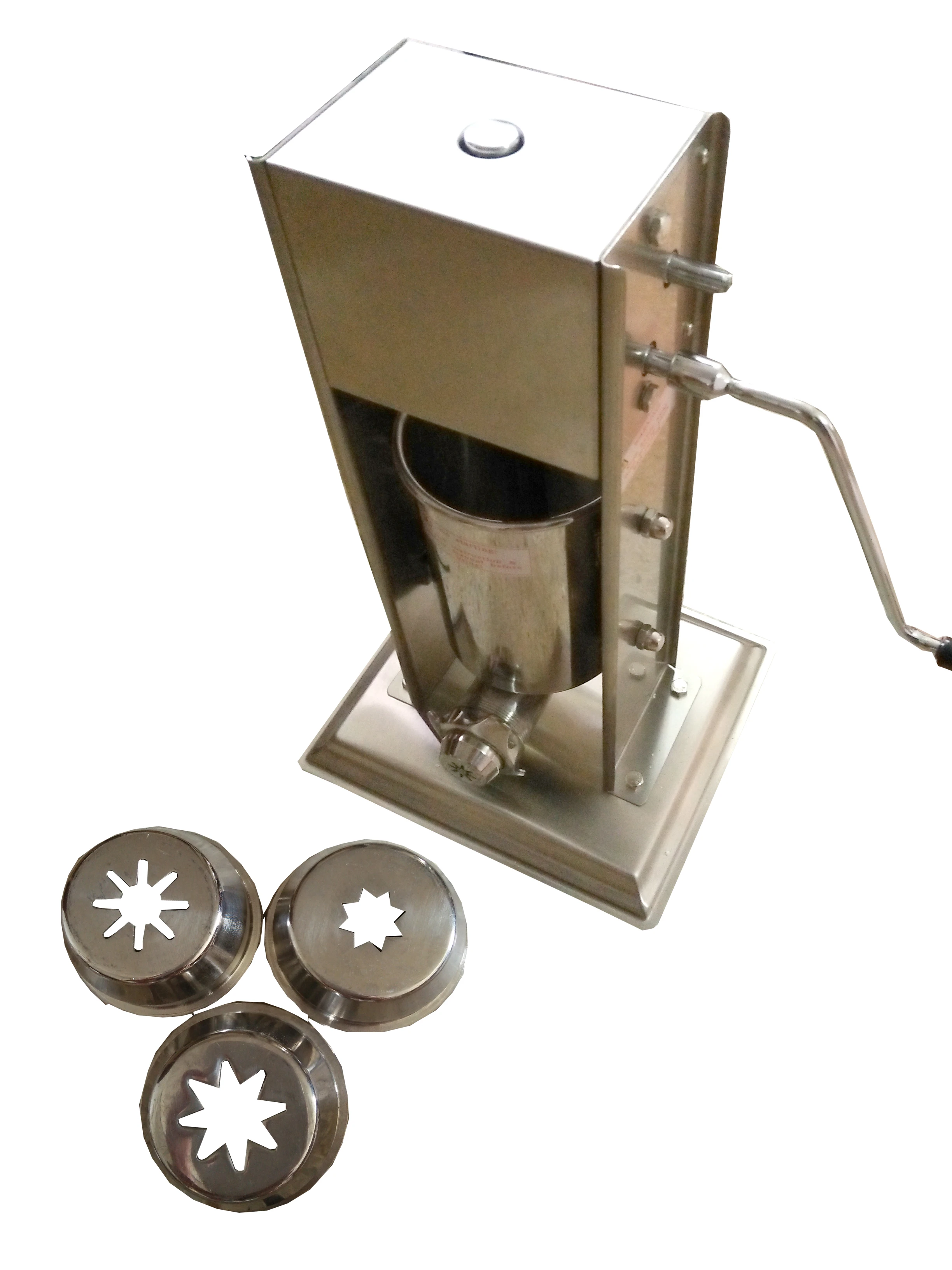 Manual Spanish Churro Maker Machine, 3 Sizes Nozzle, 4 Sizes Stuffer, 3L