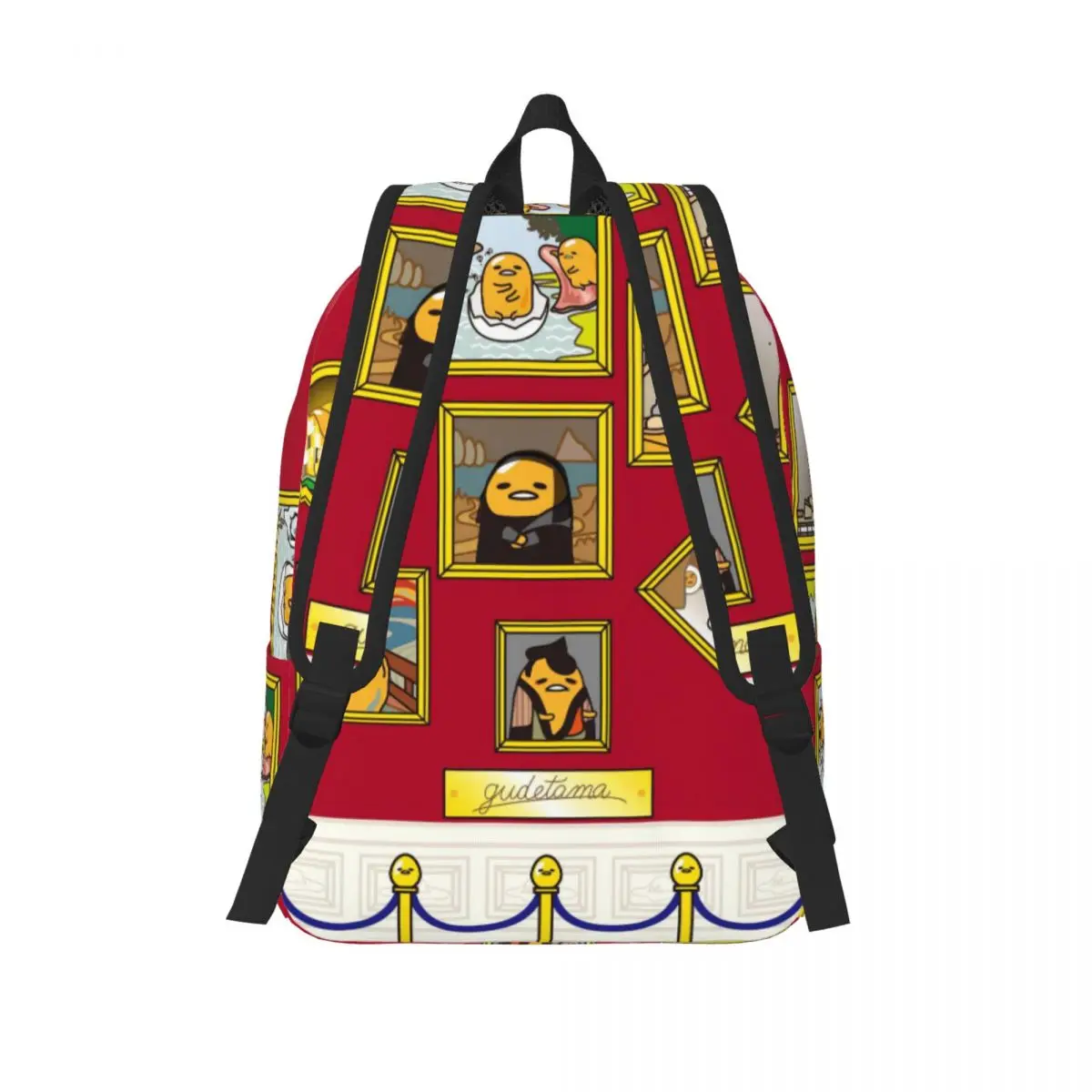 Gudetama Niedlicher Eier-Cartoon-Rucksack, Mittelschule, Schule, Studenten, Büchertasche, Teenager, Segeltuch, Tagesrucksack, Outdoor