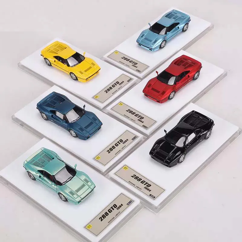 

Новый 2025 DMH масштаб 1:64 288 GTO модель автомобиля из смолы из сплава, 6 цветов, ограниченная коллекция, орнамент, подарок