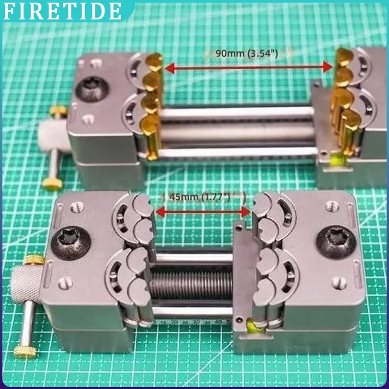 Mini CNC Bench Vise 1 Inch All Aluminum Alloy Clamping Fixture for Milling Drilling Machine Workpiece Holding Crimper Pliers