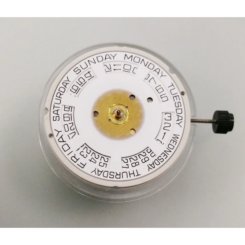อุปกรณ์เสริมสำหรับกลไกนาฬิกา SW240, กลไกสวิส, ของแท้จากสวิส, กลไกใหม่, ตัวเรือนสีทอง, ปฏิทินคู่