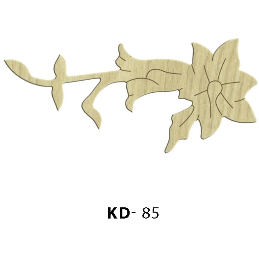 KD85 Motif Wood Package Ornament, Unpainted Raw Wood Ornament