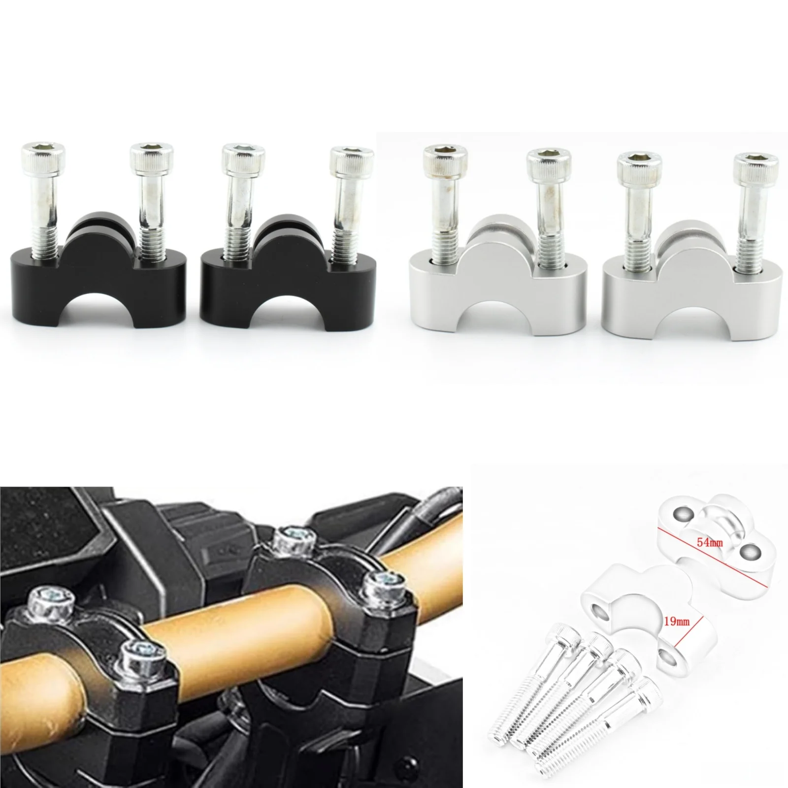 

For Honda CB1100EX CB1100RS Monkey MSX 125 Motorcycle Raise Handlebar Heightening Code Riser Mount Clamp Adapter