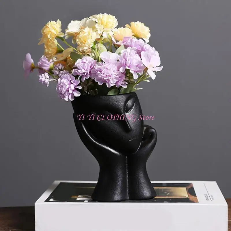 n5kf-diy-ユニークな顔の女の子植木鉢シリコーン金型ペンホルダーコンクリート型多肉植物プランター作成ツール-diy-工芸品
