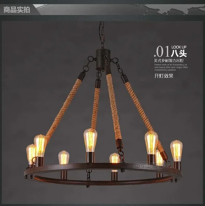 American vintage country loft style pendant light coffee bar shop decorative fixture