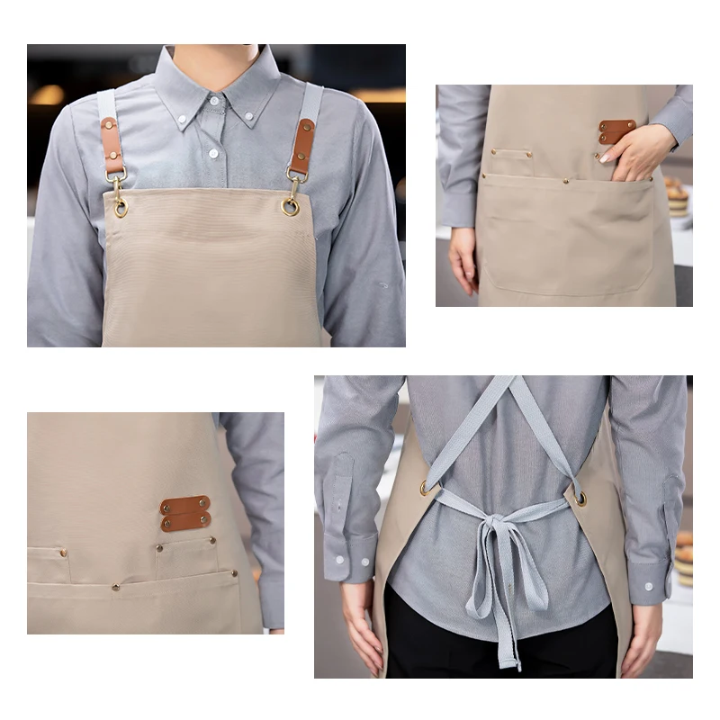 مع جيوب كبيرة مآزر المطبخ الطبخ مطعم الرجال الشيف النادل المئزر اكسسوارات المطبخ اللوازم المنزلية مسمار الاستوديو