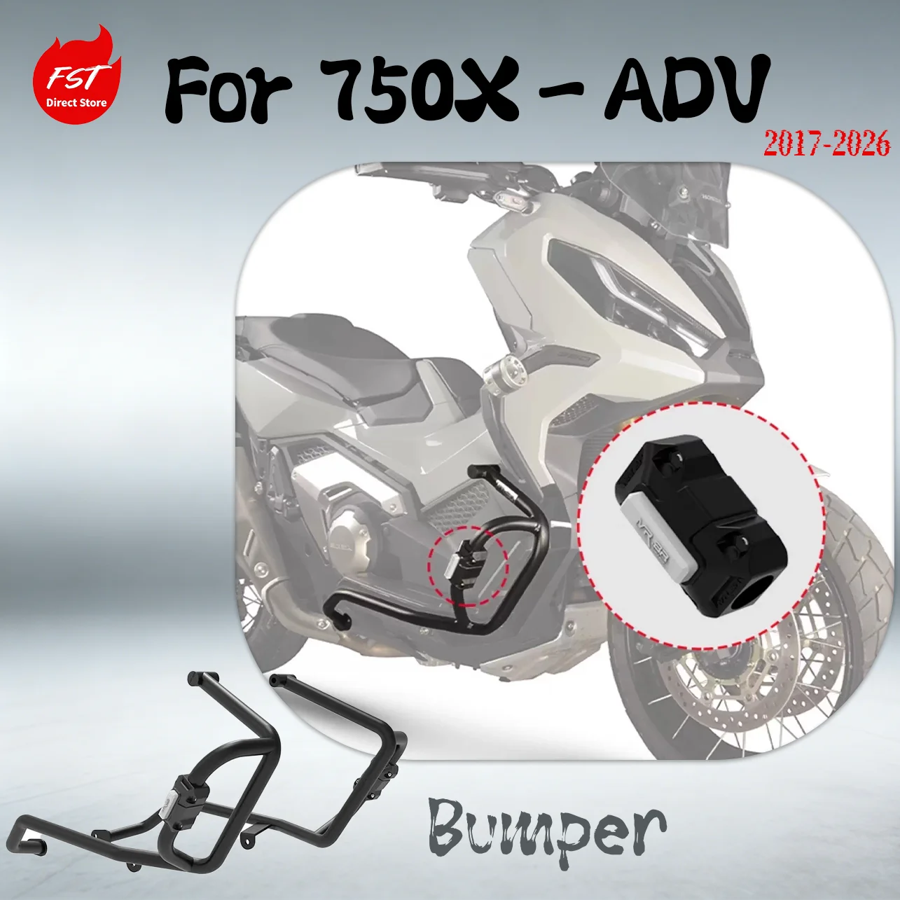 

Engine Guard Crash Bars For Honda X-ADV750 X 750 2017-2026, Upper & Lower Bumper Protector, Anti-Fall Stunt Cage