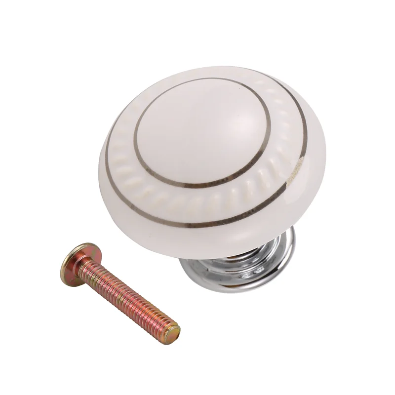 ABRS-1 X Door/Wardrobe/Cabinet/Cupboard Knob Handle Drawer White
