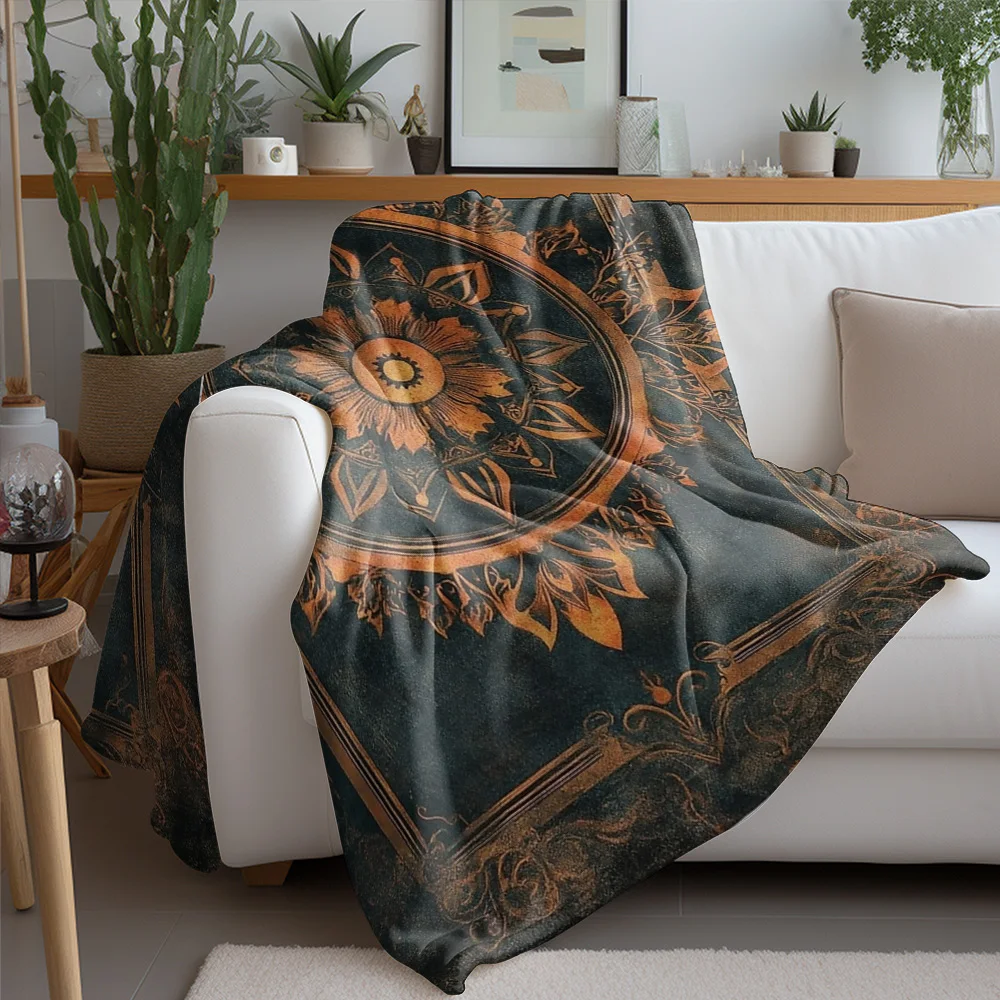 Vintage Moroccan Ethnic Damask Floral Lace Decorative Throw Blanket Bedspread Cushion Cover
