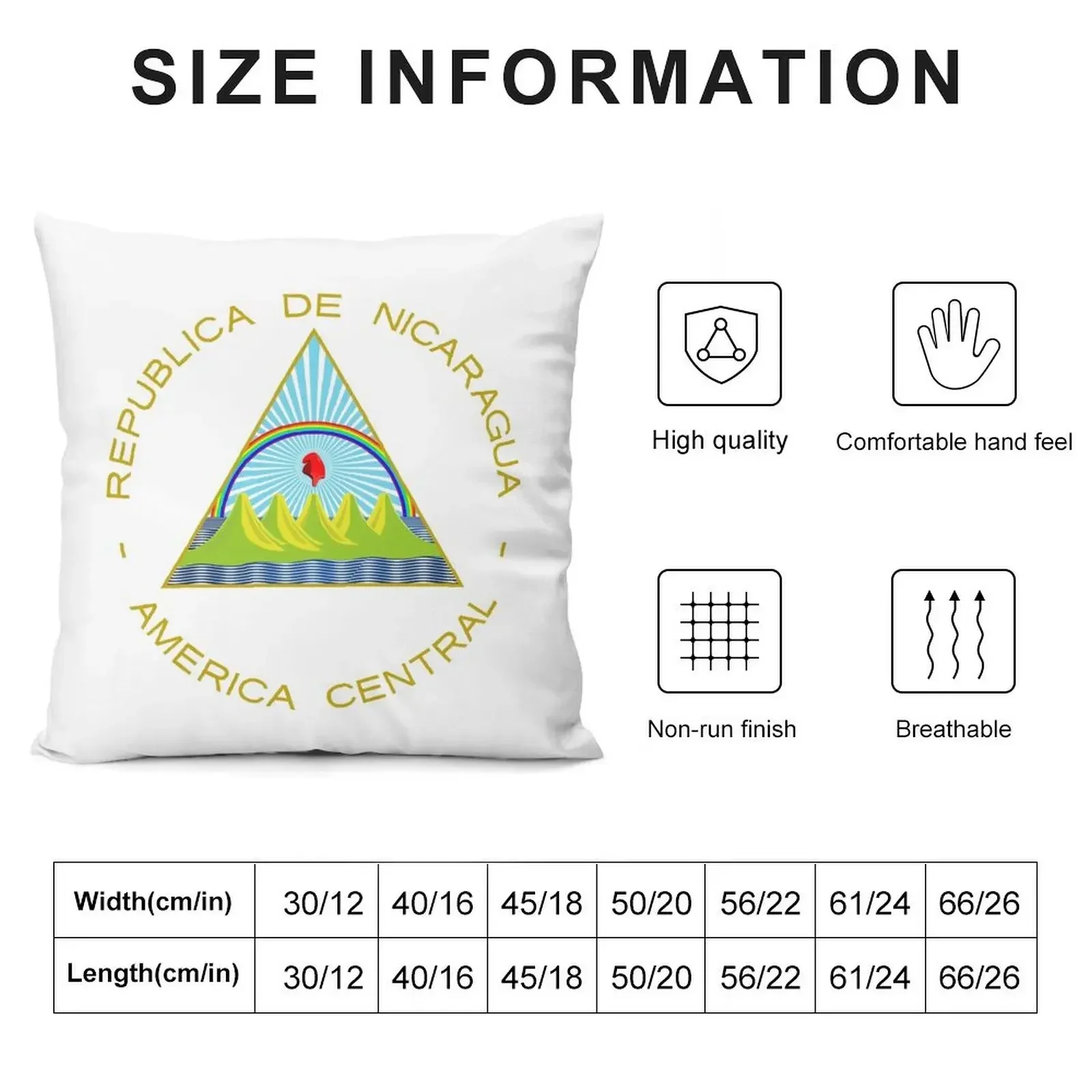 Coat of arms of Nicaragua Throw Pillow Marble Cushion Cover luxury home accessories Anime christmas pillowcases pillow