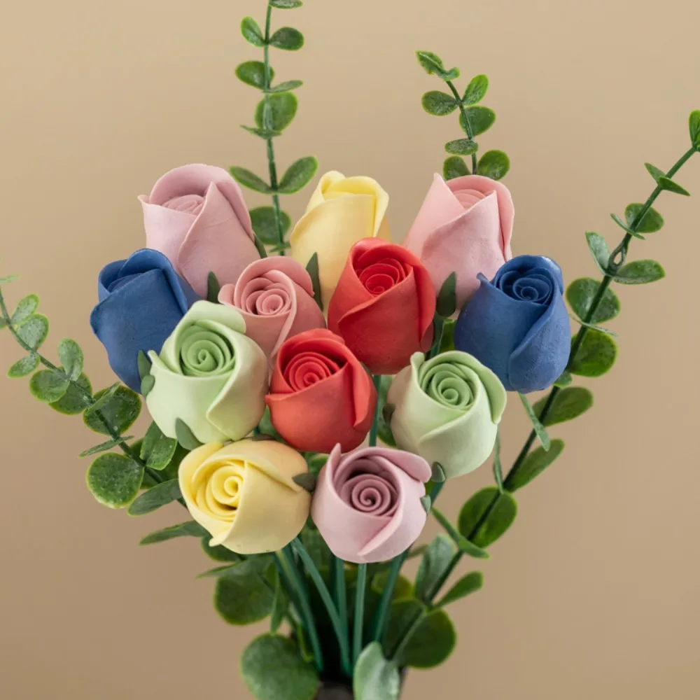 

Jingdezhen ceramic rose bouquet fake flower arrangement floral ornament living room dining room entrance decorative flowers