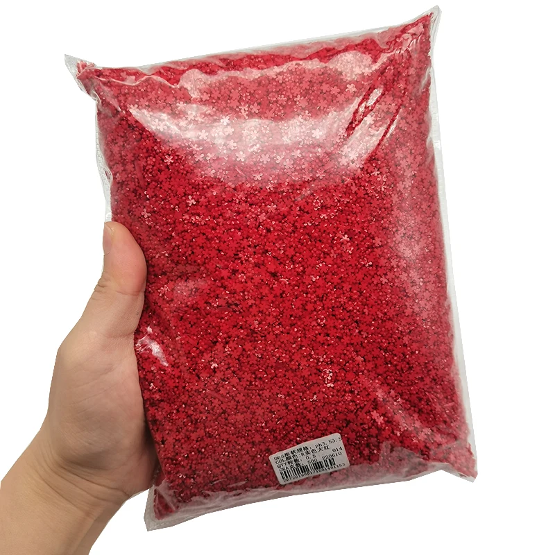 Abalorios de flores acrílicas para decoración de uñas, abalorios de acero para decoración de uñas, 500g, a granel