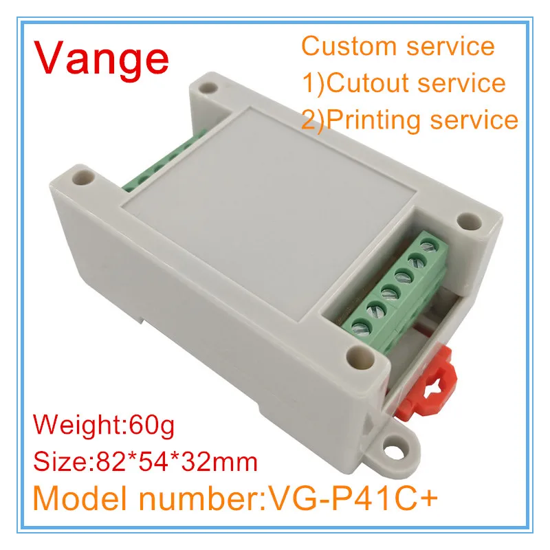 Vange din rail terminal block housing 82*54*32mm ABS plastic enclosure diy