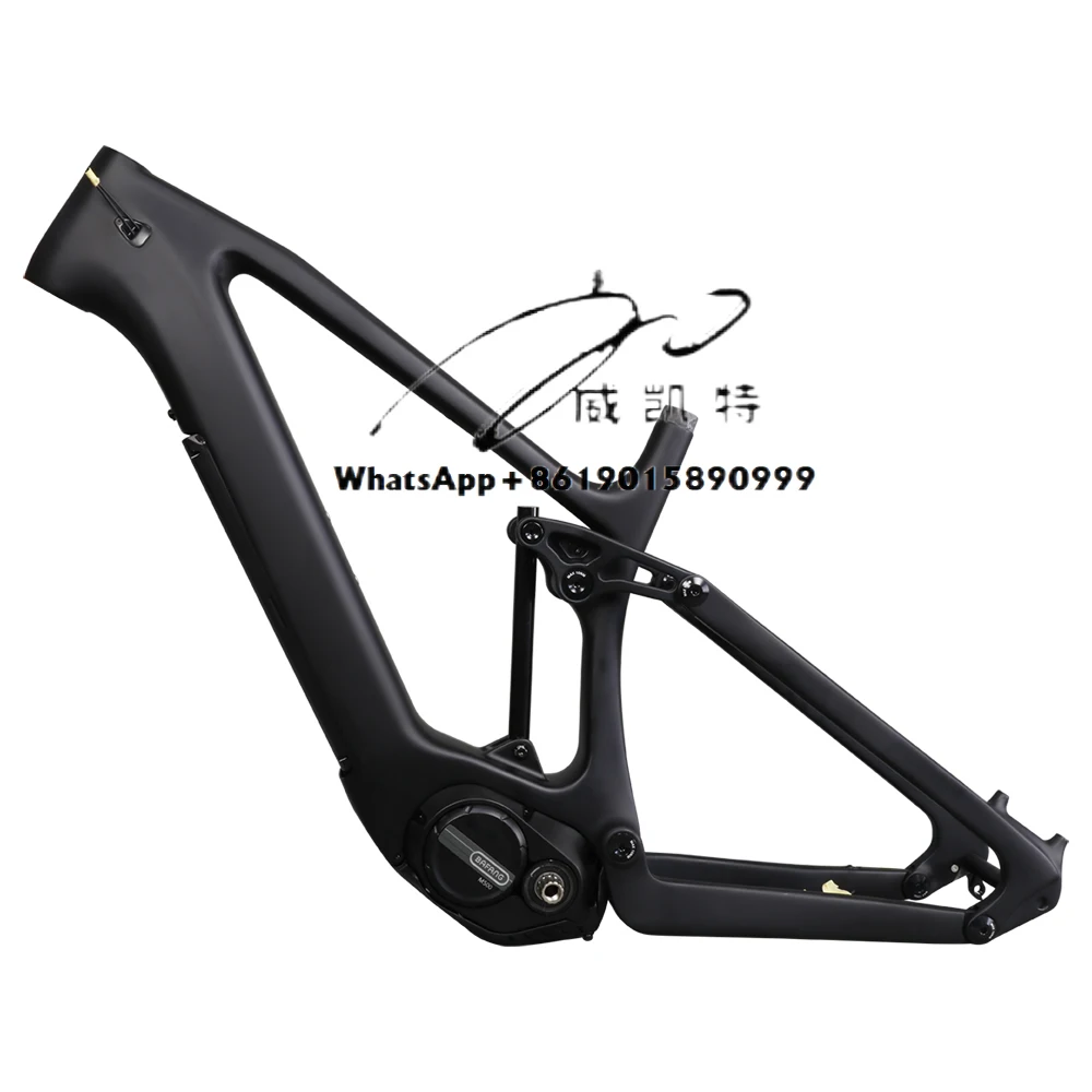 

Light Carbon Fiber EMTB Enduro E Bike Mid Drive Bafang M600 Full Suspension Electric Bicycle Frame