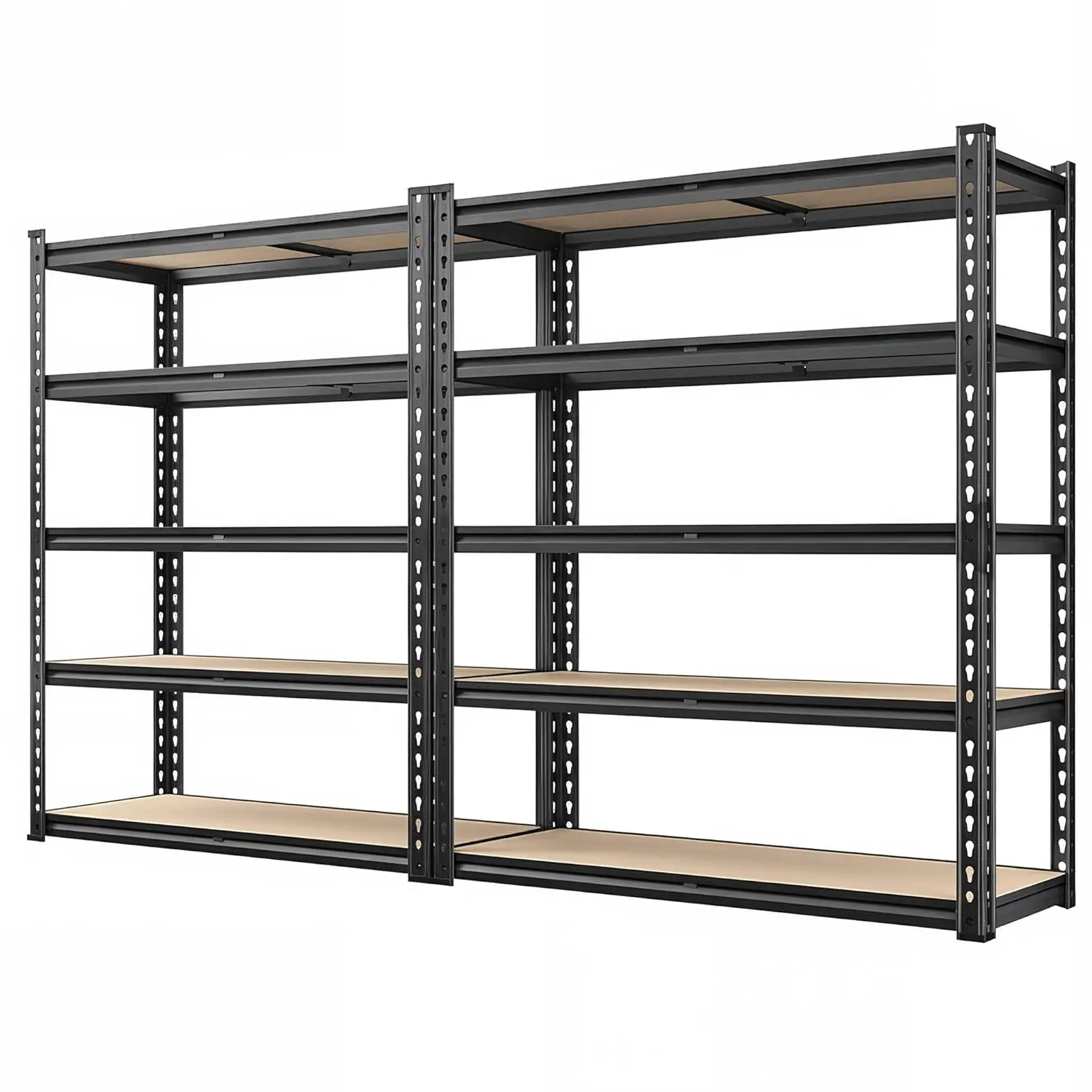 

Set of 2 Garage Shelving, 2015LBS Adjustable Metal Shelving, 5 Tier Storage Shelves for Garage, Pantry, Kitchen,, Customized