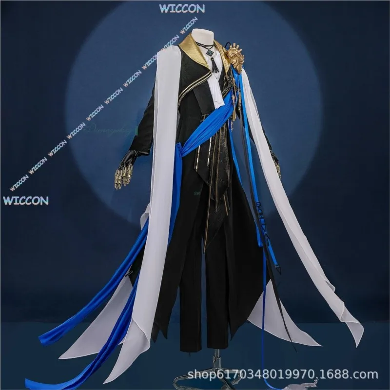 Kostium Cosplay Arknights Moe/Tragodia Płaszcz Peruka Uszy Ogon Akcesoria Pełny Zestaw Uniform Halloween Karnawał Impreza Dla Mężczyzn