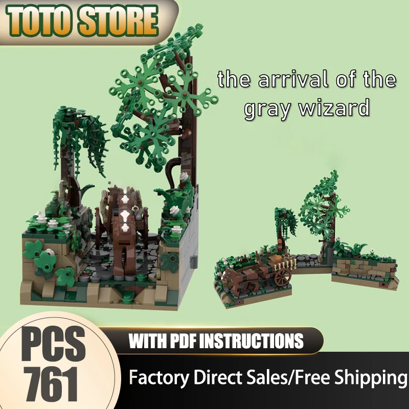 

Кольца Модель Moc Строительные кирпичи Прибытие серого волшебника Технология Знаменитая сцена Блок Игрушка DIY Сборка Рождественский подарок