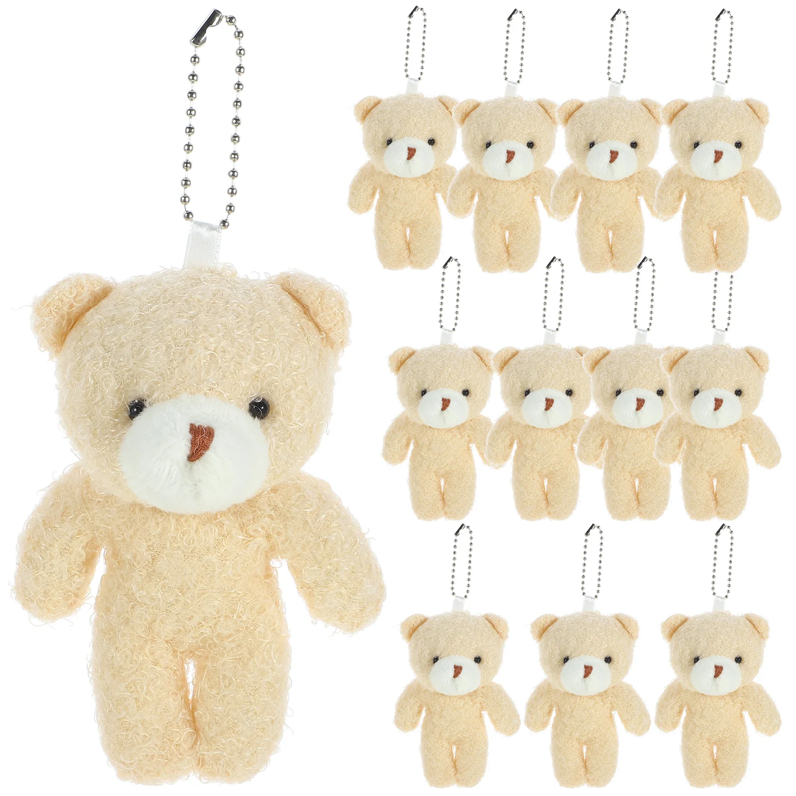 12-delige sleutelhanger hanger mini decor kleine hangende cartoon kleine beren nament gevulde kleine beer lichtgewicht
