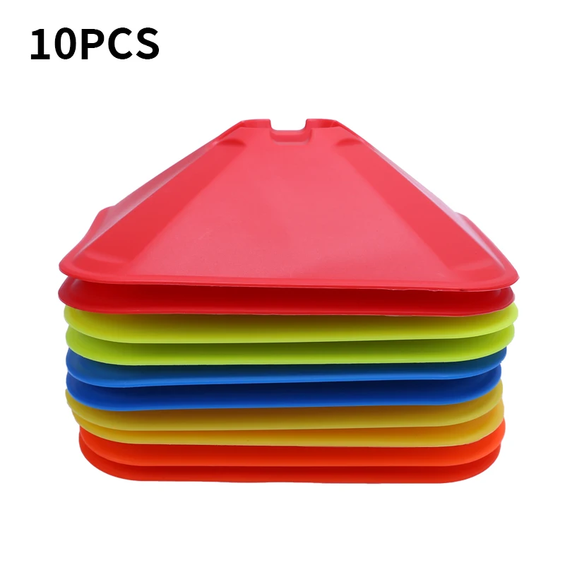 10pcs Square Sign Disks Soccer Training Sign Plate Obstacle Sign Cones Basketball Training Equipment Equipment Signs