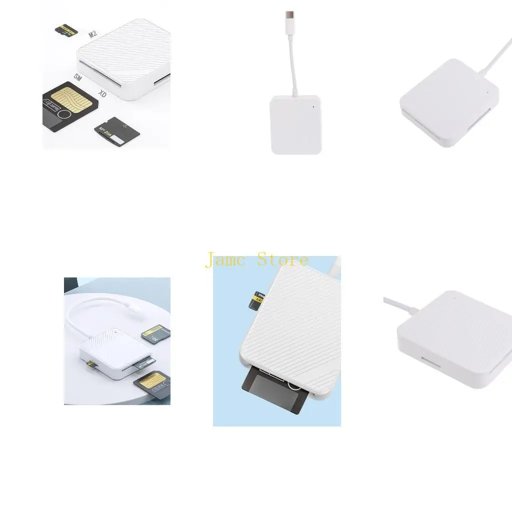 LX0B High Speed USB Type C Card Reader for Camera Memory Cards SDXD M2Memory Card Reading Adapter 480Mbps