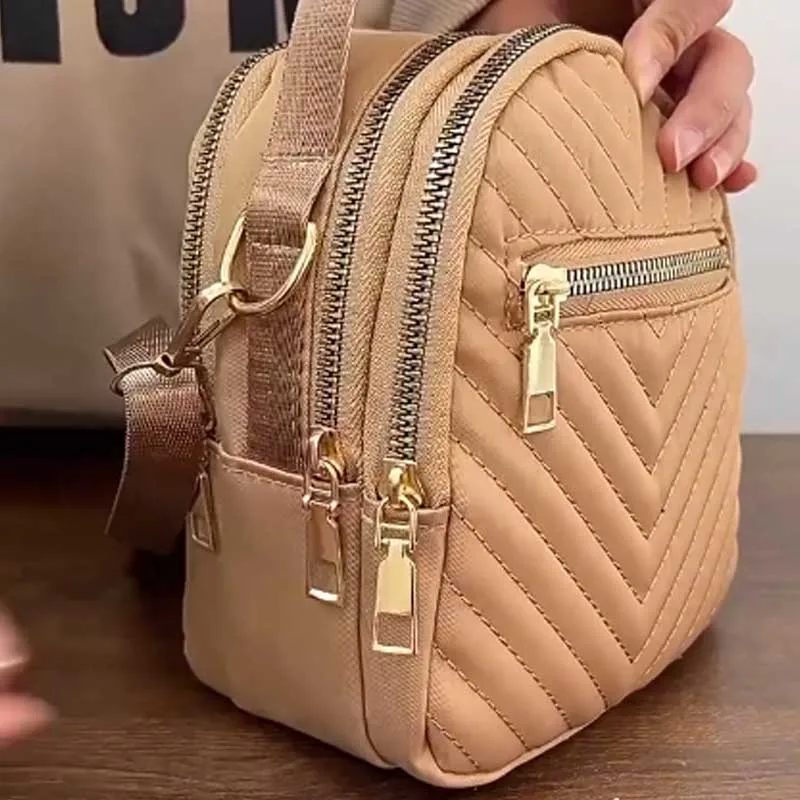 

1 шт., женская сумка для мобильного телефона с несколькими карманами, однотонная универсальная сумка через плечо, сумки на плечо с ромбовидной сеткой и вышивкой