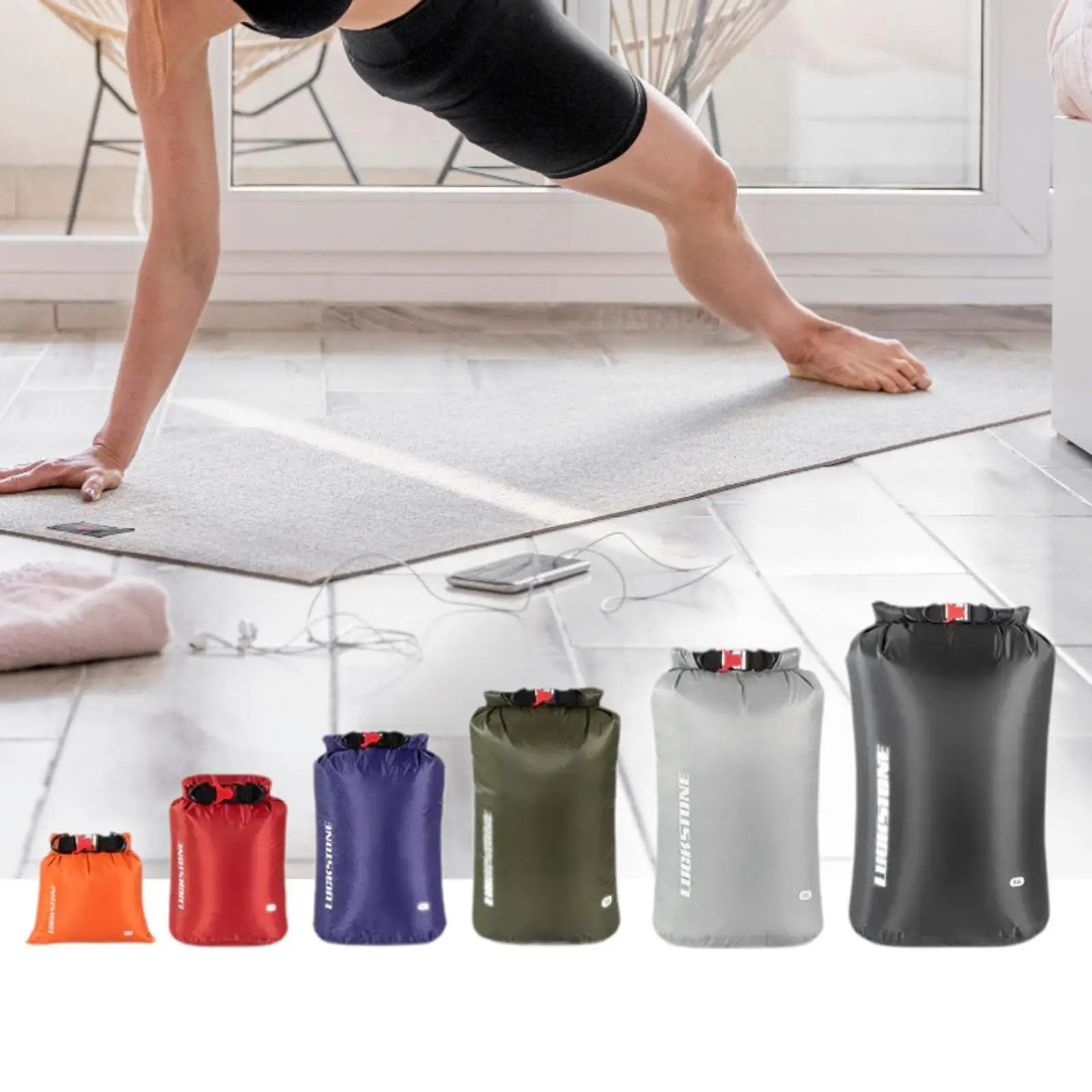 

6x Waterproof Dry Bag Portable Waterproof Storage Bags Keeps Gear Dry Kayak Float Bag Waterproof Sack for Rafting Drifting
