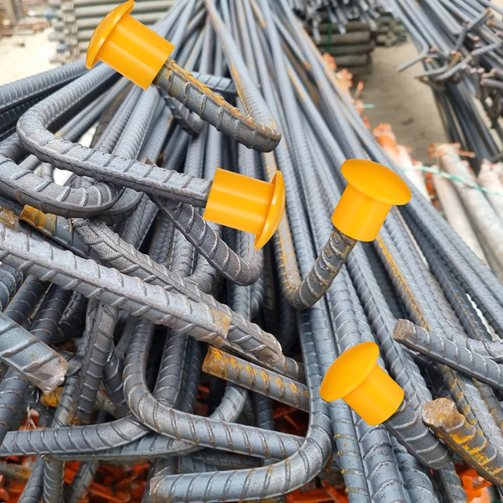 40Pcs Steel Rebar Protection Caps Plastic Reinforced Protective Cover for Construction Industry Supplies Safety Use