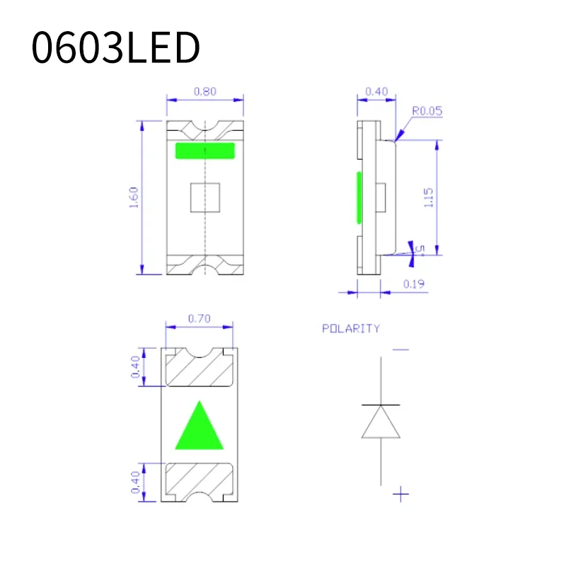3000 SZT. 4000 SZT. Diody LED SMD 0402 0603 0805 1206 Dioda Emitująca Światło Żółta Czerwona Zielona Niebieska Biała Jasne Diody SMT — zdjęcie produktu 4