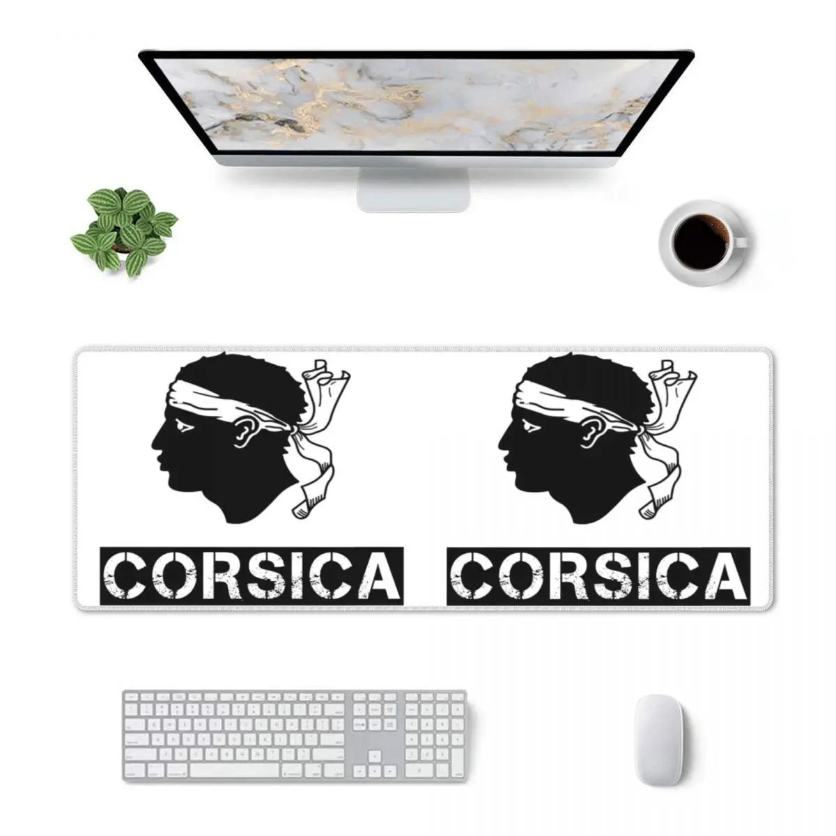 Large Mouse Pad Corsica Map Flag French Corsican Gamer PC Laptop Mats Keyboard Carpet Computer Gaming Desk Mat
