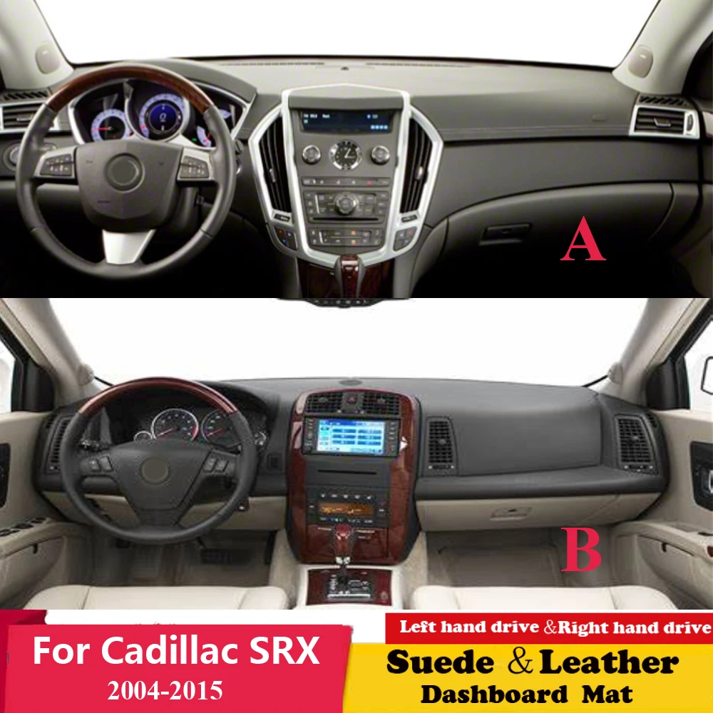 For Cadillac SRX V6 CE2 CN1 2004 -2015 Suede Leather Dashmat Dashboard Cover Dash Mat Sunshade Carpet Car Styling Accessories