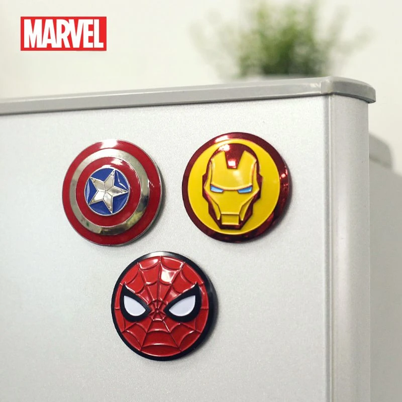 Marvel Spiderman Iron Man Captain America Cartoon Anime Movie Refrigerator Magnet Gift Personalized Creative Magnetic Sticker