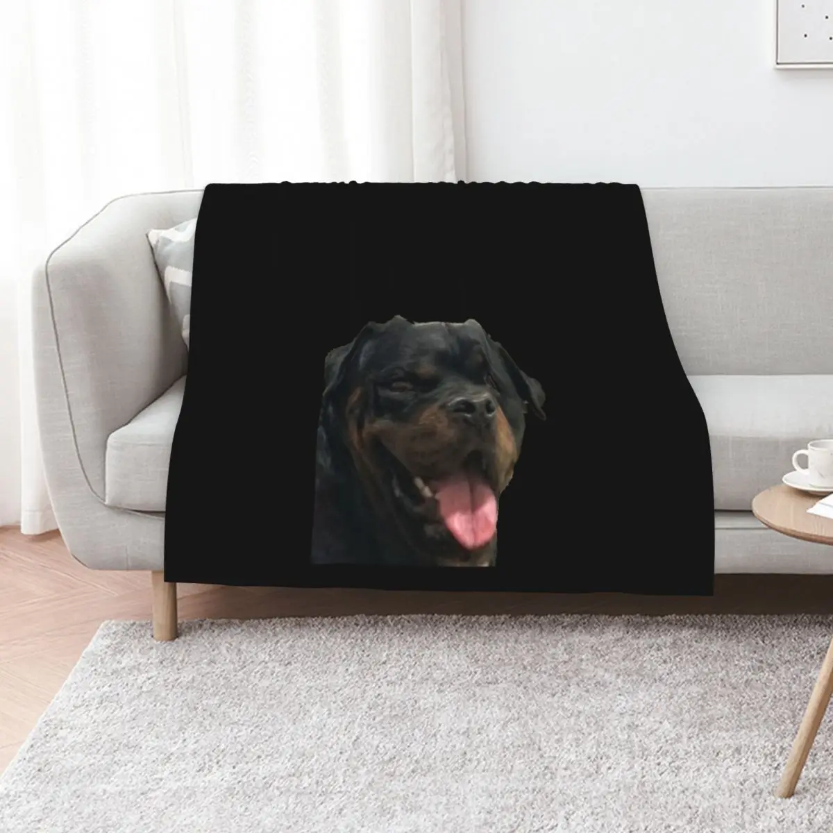 

Rottweiler Tongue Out Throw Blanket Blankets For Bed Vintage halloween Luxury Designer Blankets