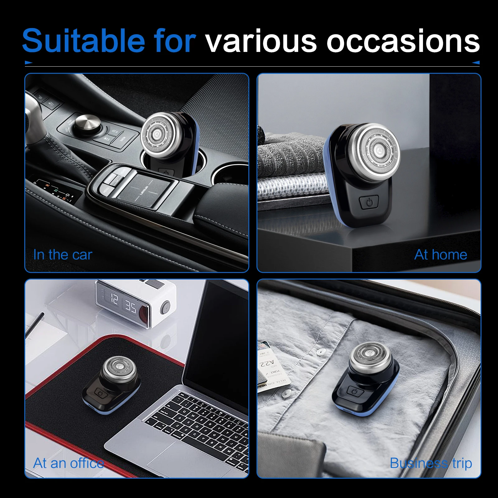 Mini Elektrische Scheerapparaat Zelf Slijpen Scheerapparaat Draagbaar Scheerapparaat Baard Trimmer Oplaadbare Scheermes Voor Mannen 7900 Rpm Lpx7 Waterdicht