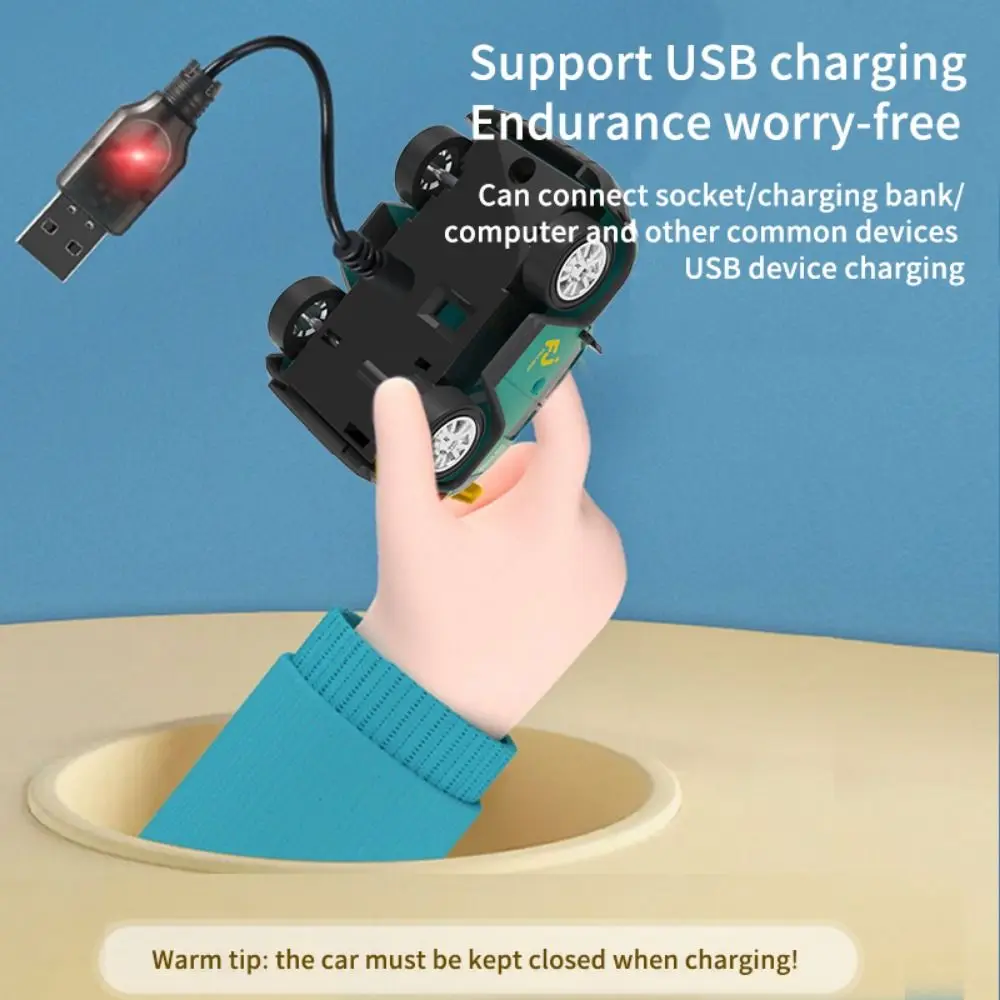 2.4 GHz Auto telecomandata Materiale in lega Design del fumetto Mini lega da corsa Bambini Ricarica USB Auto elettrica Ragazzi Ragazze