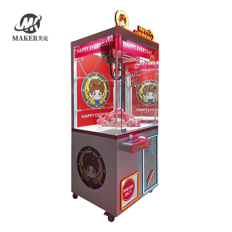 Amusement Park Products Plush Crane Toy Vending Game Machine Arcade Red Toy Gift Crane Machine